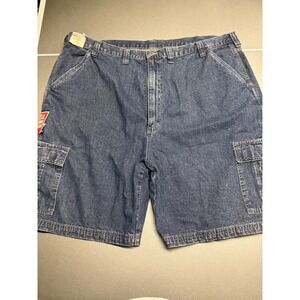Wrangler Originals Mens Blue Denim Cargo Shorts Loose Fit 46 60ORLDS New